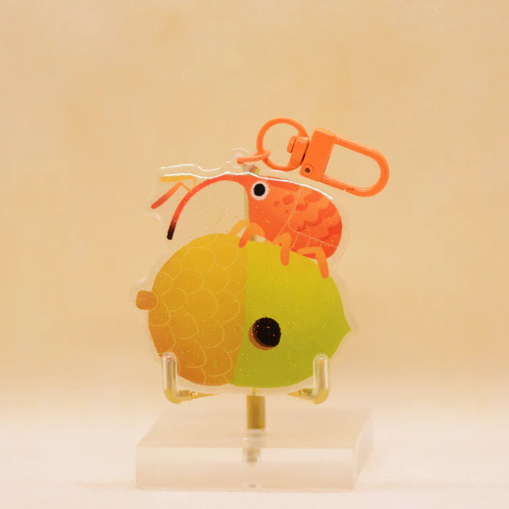 Acrylic key chain charm - Acorn weevil