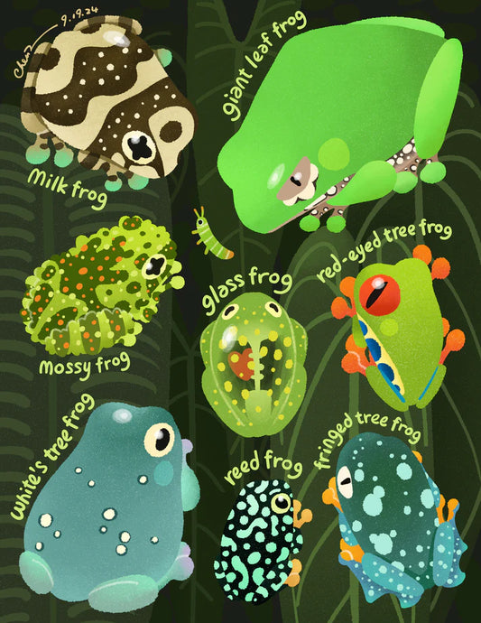 Tree frogs print